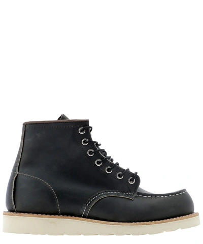 Shop Red Wing Shoes "classic Moc" Army Boots In Black  