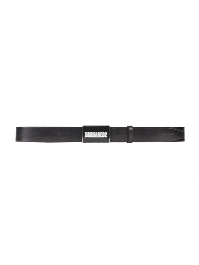 Shop Dsquared2 Leather Belt In Black