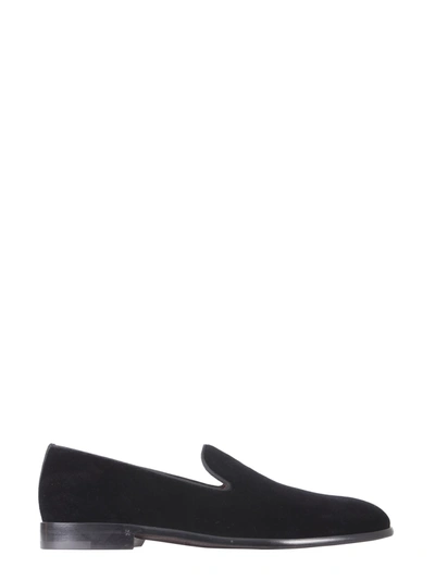 Shop Dolce & Gabbana Velvet Slippers In Black