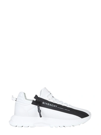 Shop Givenchy Specter Sneakers With Zip In Bianco