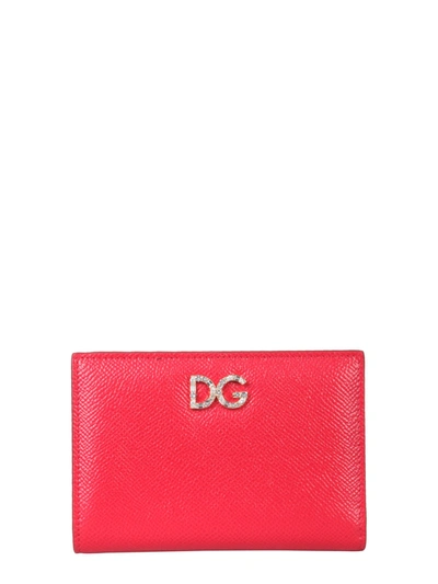 Shop Dolce & Gabbana Small Leather Wallet In Rosso