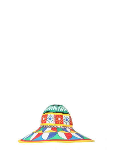 Shop Dolce & Gabbana Wide-brimmed Hat In Multicolor