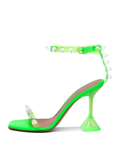 Shop Amina Muaddi Sandals Green