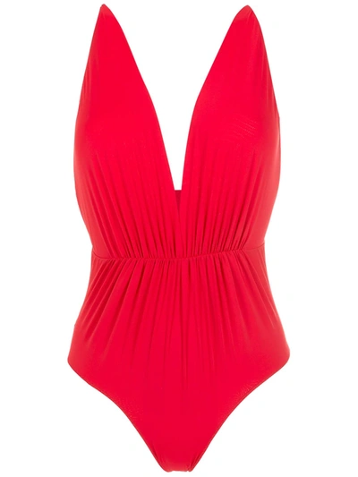 Shop Clube Bossa Maio Clavert Swimsuit In Red