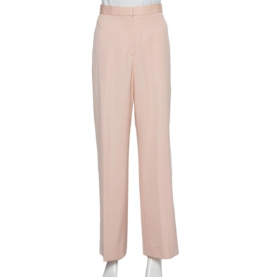 Pre-owned Stella Mccartney Pink Wool Flared Leg Trousers S