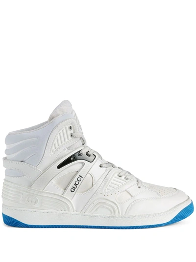 Shop Gucci Basket High-top Sneakers In White