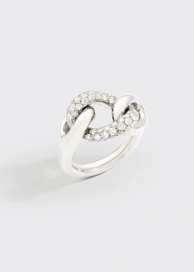 Shop Pomellato Catene 18k White Gold Diamond Ring