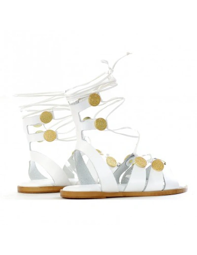 Shop Tsakiris Mallas Sandals With Accessories In White