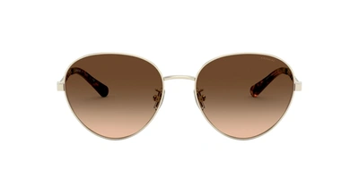 Shop Coach 0hc7114 900574 Aviator Sunglasses In Brown