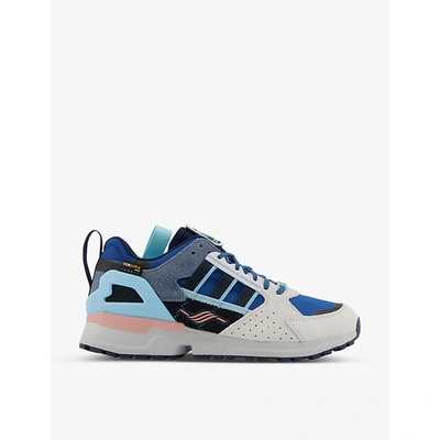 Adidas Originals Zx 10,000 Logo-print Suede And Mesh Trainers In 