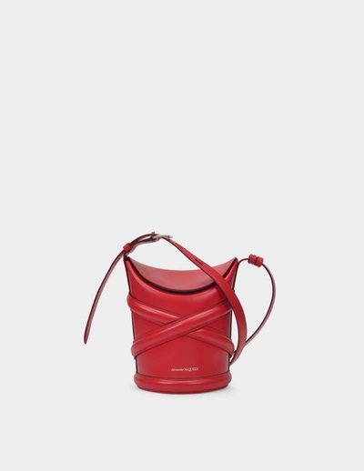 Shop Alexander Mcqueen The Curve Bag In Red