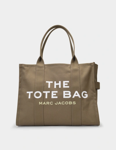 Shop Marc Jacobs (the) The Large Tote Bag - Marc Jacobs -  Slate Green - Cotton