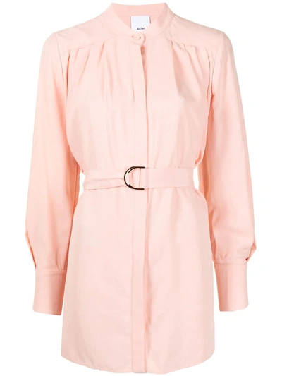 Shop Acler Dawson Shirt Dress In Pink
