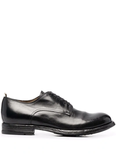 Officine Creative Mens Wine Anatomia Leather Derby Shoes In Black