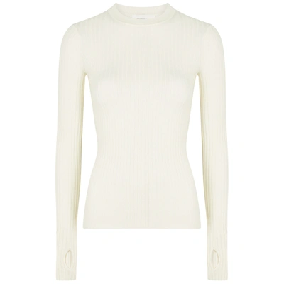 Shop Sportmax Ragusa Ivory Ribbed-knit Jumper In Off White
