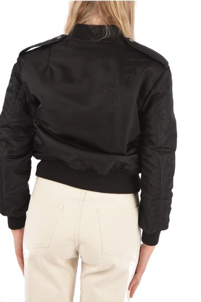 Shop Saint Laurent Women's Black Polyamide Outerwear Jacket