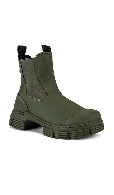 Shop Ganni City Boot In Olive