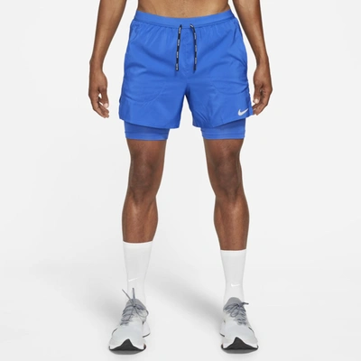 Shop Nike Men's Flex Stride 5" 2-in-1 Running Shorts In Blue
