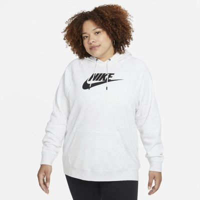 Shop Nike Sportswear Essential Women's Hoodie In Birch Heather,black