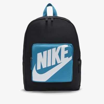 Shop Nike Classic Kids' Backpack In Black,teal,white