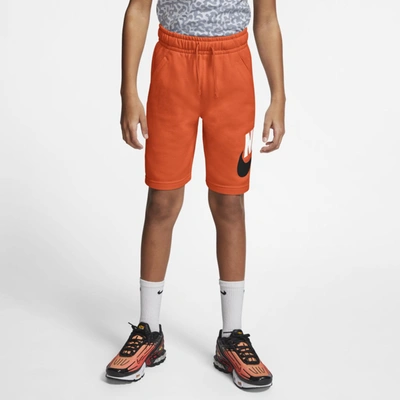 Shop Nike Sportswear Club Fleece Big Kidsâ Shorts In Orange