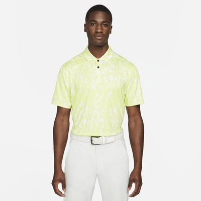 Shop Nike Dri-fit Vapor Men's Graphic Golf Polo In Light Lemon Twist,black