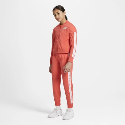 Shop Nike Sportswear Big Kids' Tracksuit In Magic Ember,white