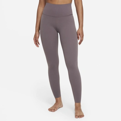 Shop Nike Yoga Dri-fit Luxe Women's High-waisted 7/8 Infinalon Leggings In Violet Ore,purple Smoke