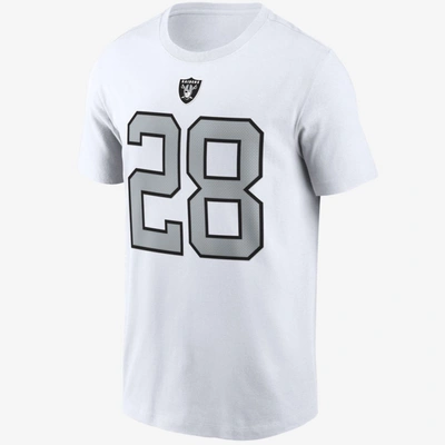 Shop Nike Men's Nfl Las Vegas Raiders (josh Jacobs) T-shirt In White