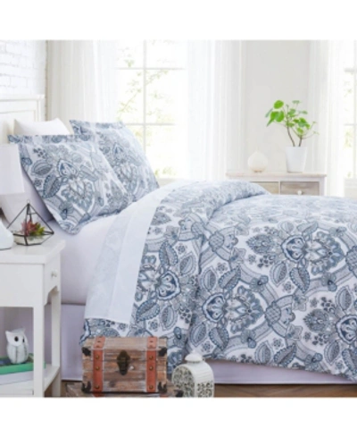 Shop Southshore Fine Linens Enchantment Extra Soft 3 Pc. Duvet Cover Set, Full/queen In Blue