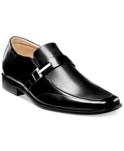 Shop Stacy Adams Men's Beau Bit Perforated Leather Loafer In Black