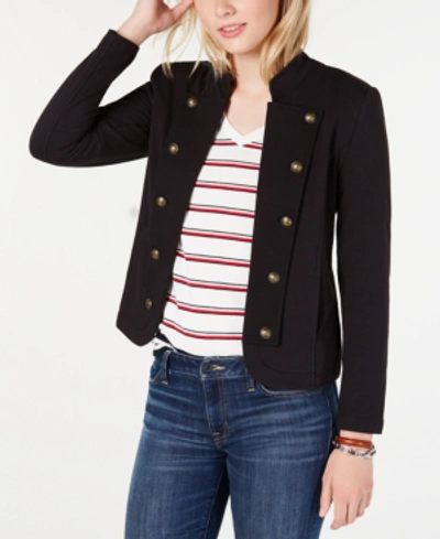 Kilde Ruddy kompleksitet Tommy Hilfiger Women's Military Band Jacket In Sky Captain | ModeSens