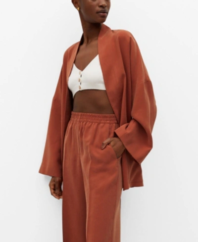 Mango Women's Kimono Style Jacket In Burnt Orange | ModeSens