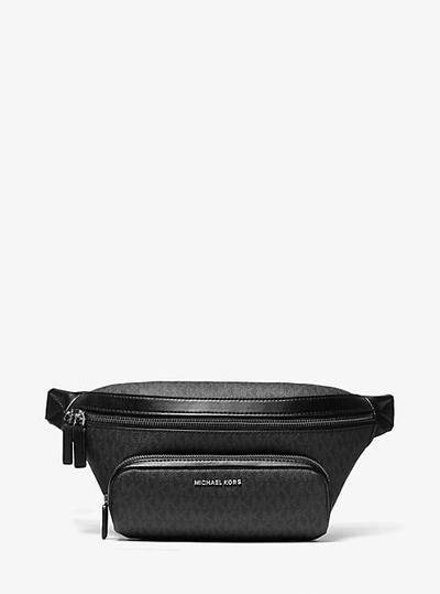 Shop Michael Kors Cooper Logo Belt Bag In Black