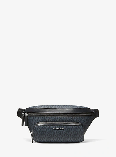 Shop Michael Kors Cooper Logo Belt Bag In Blue