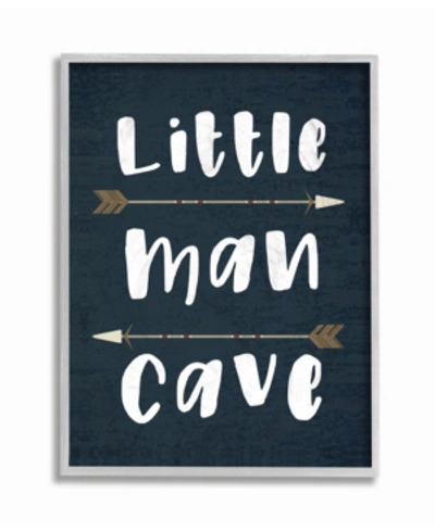 Shop Stupell Industries The Kids Room By Stupell Little Man Cave Arrows Gray Framed Texturized Art, 11" L X 14" H In Multi