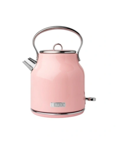 Shop Haden Heritage 1.7 L- 7 Cup Stainless Steel Electric Kettle With Auto Shut-off And Boil-dry Protection -75 In English Rose Pink