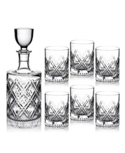 Shop Marquis By Waterford Oblique Decanter And Tumbler Set, 7 Piece In Clear