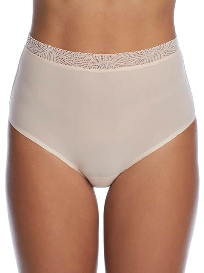 Shop Chantelle Soft Stretch Lace Full Brief In Nude Blush