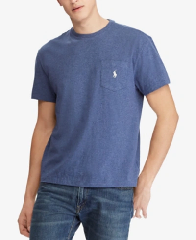 Polo Ralph Lauren Men's Classic Fit Crew Neck Pocket T-shirt In Blue