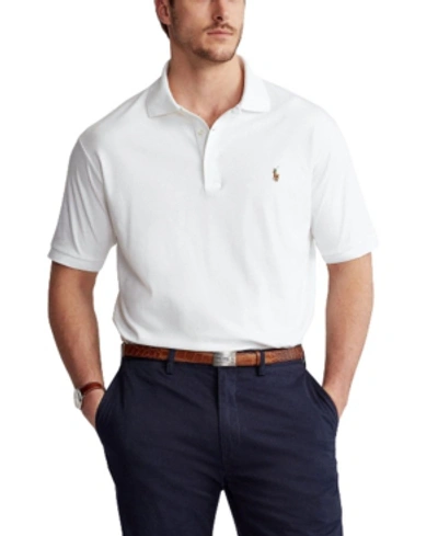 Shop Polo Ralph Lauren Men's Big & Tall Classic Fit Soft Cotton Polo In White