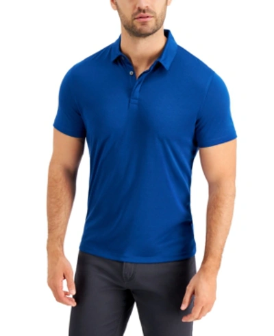 Shop Alfani Men's Alfatech Stretch Solid Polo Shirt, Created For Macy's In Acapulco