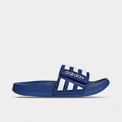Shop Adidas Originals Adidas Little Kids' Adilette Comfort Slide Sandals In Team Royal Blue/white/team Royal Blue