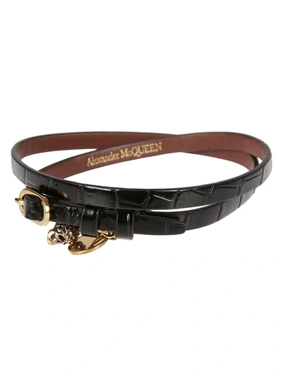 Shop Alexander Mcqueen Multi Wrap Bracelet In Black
