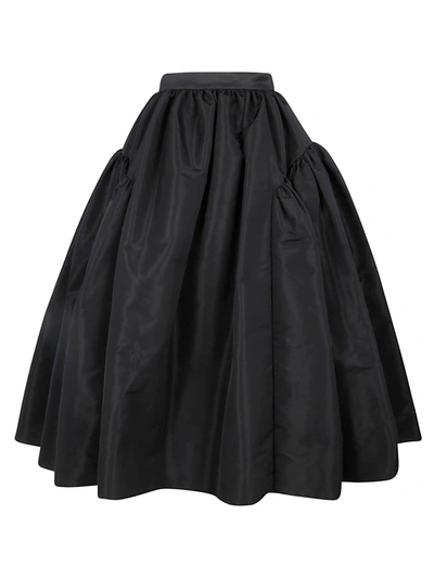 Shop Alexander Mcqueen Flared Skirt In Black
