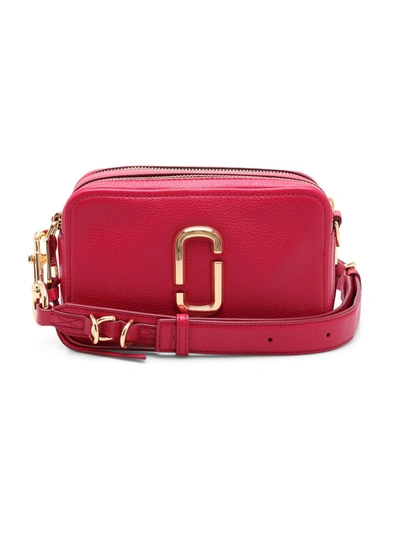 Shop Marc Jacobs The Softshot 21 Leather Shoulder Bag In Red