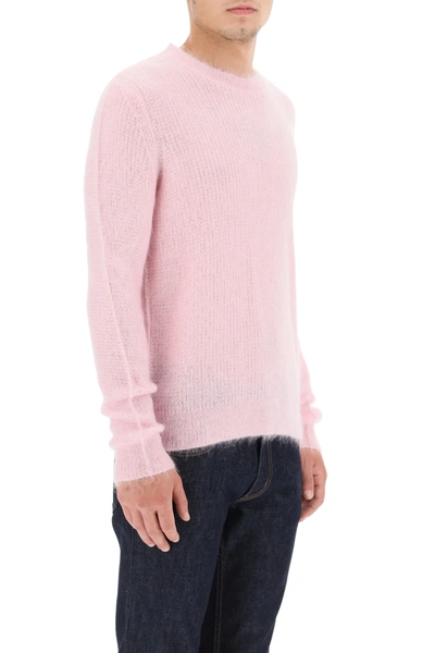 Shop Prada Mohair Wool Sweater In Pink