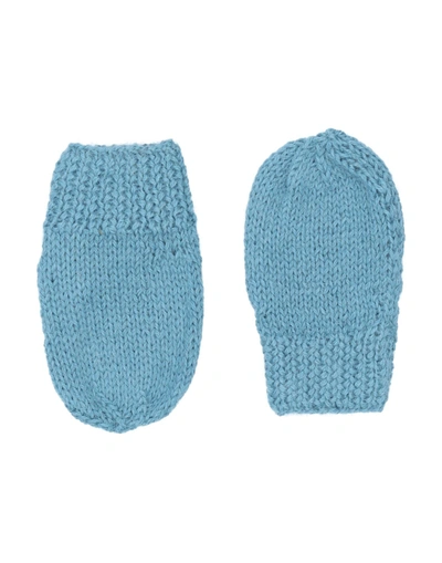 Shop Caramel Newborn Gloves Pastel Blue Size 3 Alpaca Wool