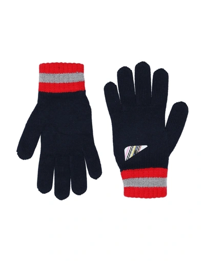 Shop Fendi Gloves In Dark Blue