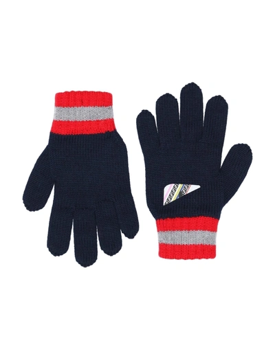 Shop Fendi Gloves In Dark Blue